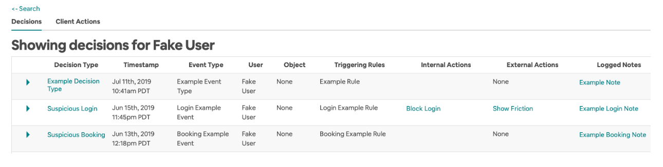 Developer tooling for querying decisions