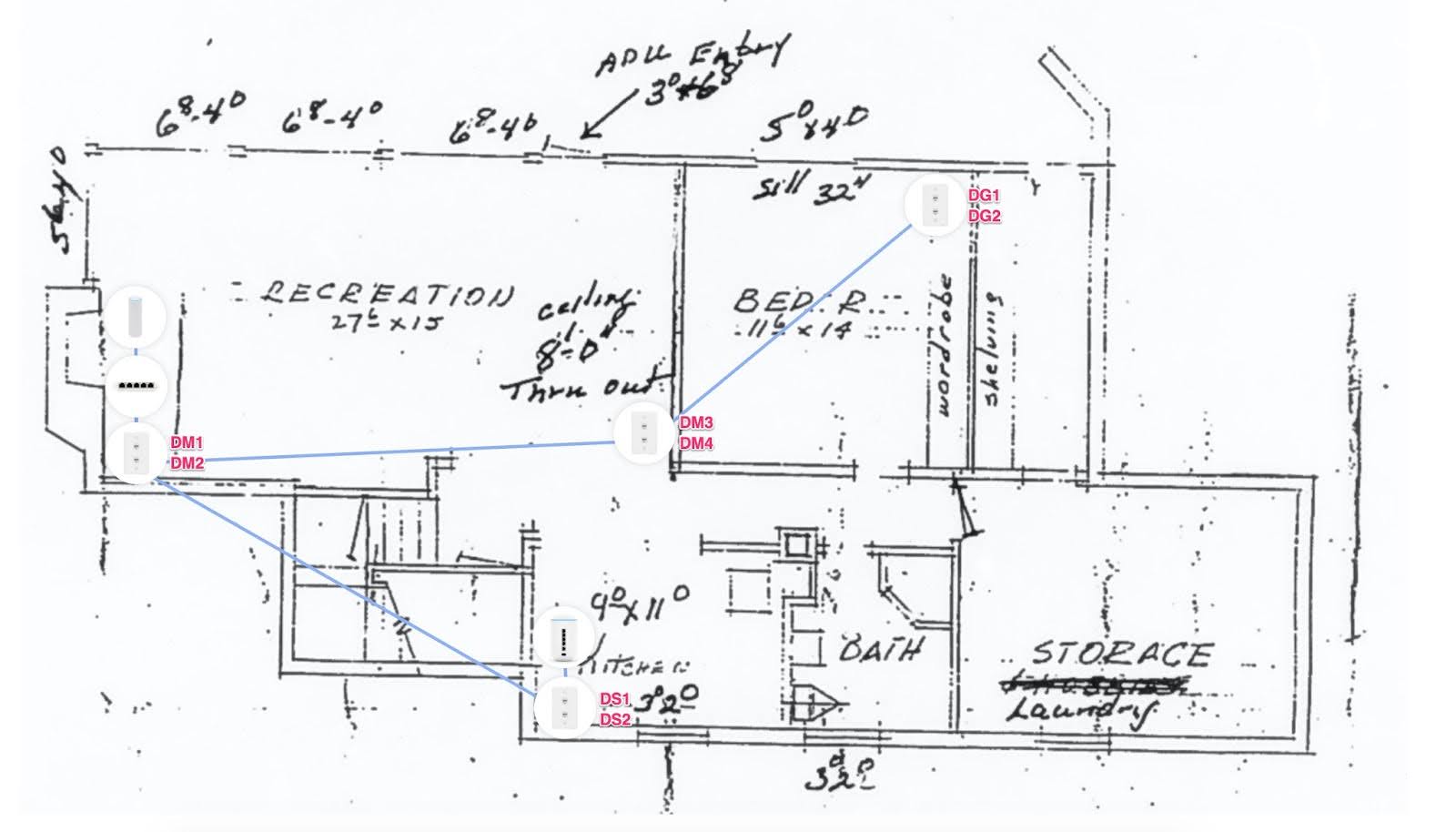 Network map for one of the floors